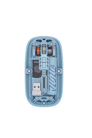 Bluetooth 5.2 ve 2.4G USB Kablosuz Mouse Pilli Mavi Tasarım