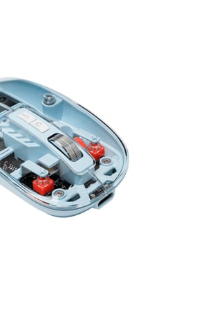Bluetooth 5.2 ve 2.4G USB Kablosuz Mouse Pilli Mavi Tasarım