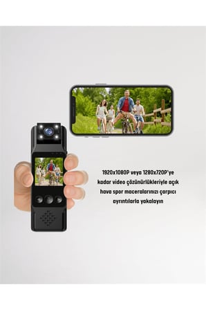 Kablosuz WiFi Bağlantılı Full HD Mini Kamera – Döngüsel Kayıt ve Hareket Algılama Özellikli