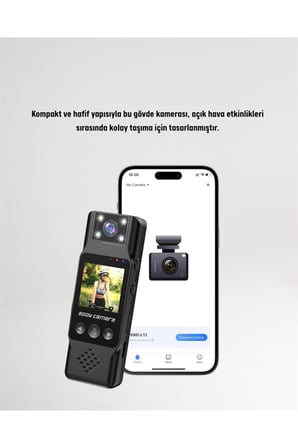 Kablosuz WiFi Bağlantılı Full HD Mini Kamera – Döngüsel Kayıt ve Hareket Algılama Özellikli