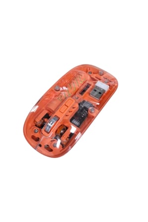 Bluetooth ve USB Destekli Kablosuz Şeffaf Mouse Sessiz Kullanım Yeni Nesil