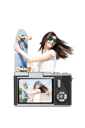 4K Video Çekim Özellikli Dijital Kamera 48 MP 8X Zoom ve 180 Derece Döner Ekranlı