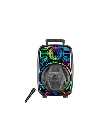 8 İnç Taşınabilir Karaoke Hoparlör Mikrofonlu RGB Işıklı Bluetooth Speaker