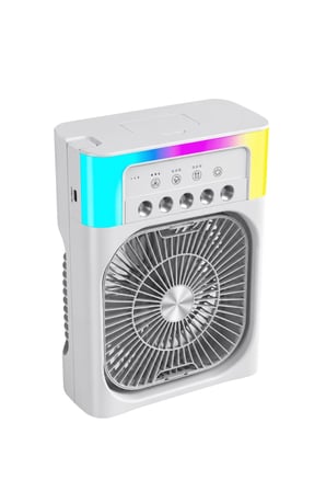Su Püskürtmeli Mini Klima Fan USB Şarjlı Masaüstü Soğutucu RGB Işıklı