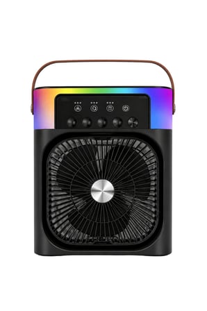 Taşınabilir Sprey Fan RGB Işıklı Mini Klima Soğutucu Nemlendirici USB Şarjlı