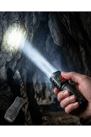 Taşınabilir Mini El Feneri USB Type-C Şarjlı ve Dayanıklı Tasarım