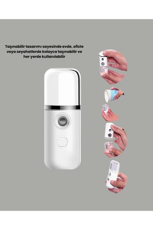 Taşınabilir Şarjlı Buhar Nemlendirici – Kablosuz Akıllı Pro Teknolojili Mini Cilt ve Ortam Nemlendirici