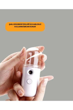 Taşınabilir Şarjlı Buhar Nemlendirici – Kablosuz Akıllı Pro Teknolojili Mini Cilt ve Ortam Nemlendirici