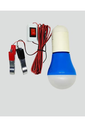 Timsah Kıskaçlı 12V LED Ampul Kamp ve Acil Durum Lambası