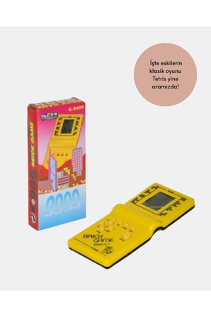 Taşınabilir Tetris Oyunu El Konsolu – Dayanıklı Plastik, Pil ile Çalışan Retro Oyun Aleti