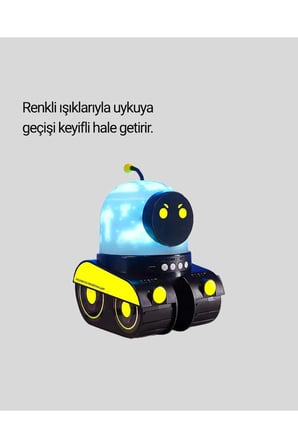 Robot Tasarımlı Bluetooth Hoparlörlü Yıldızlı Gökyüzü Projektör Yeni Nesil