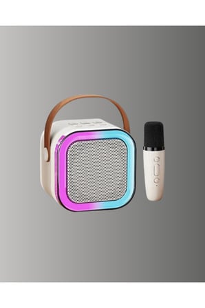 Kablosuz Karaoke Mikrofon Hoparlör Seti Güçlü Ses Çıkışı Yeni Nesil