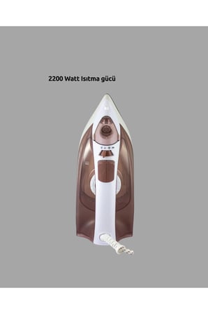Seramik Tabanlı Buharlı Ütü 2200W Dikey Ütüleme 300ml Kahverengi