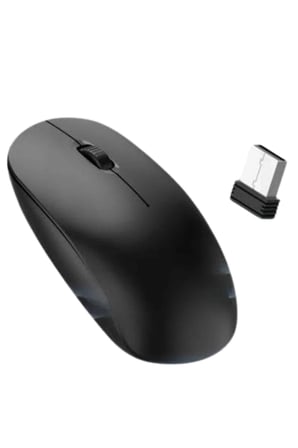 Siyah Kablosuz Mouse Wireless Mouse Minimal Tasarım