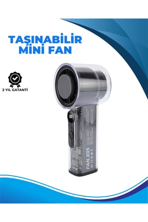 Taşınabilir El Fanı  100 Seviyeli Rüzgar Hızı Ayarı  Sessiz Çalışma - Dijital Ekranlı