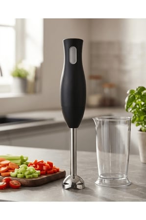 El Blenderı Paslanmaz Çelik Metal Ayaklı Ergonomik Tasarımlı Mutfak Blender