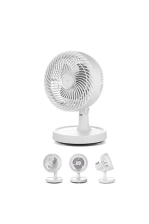 Mini Masaüstü Vantilatör Sessiz Çalışan 2 Kademeli Fan Otomatik Salınımlı