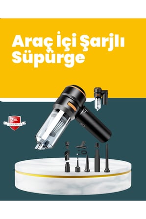 Araç İçi Derinlemesine Temizlik İçin Kompakt ve Ergonomik El Süpürgesi