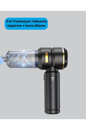 Araç İçi Derinlemesine Temizlik İçin Kompakt ve Ergonomik El Süpürgesi