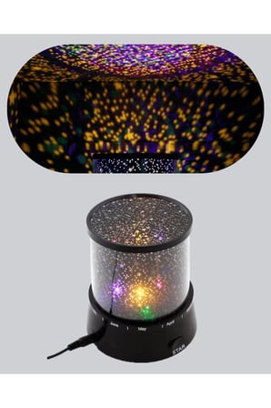 Galaxy Efektli LED Yıldız Projektör Renk Değiştirmeli Oda Aydınlatması