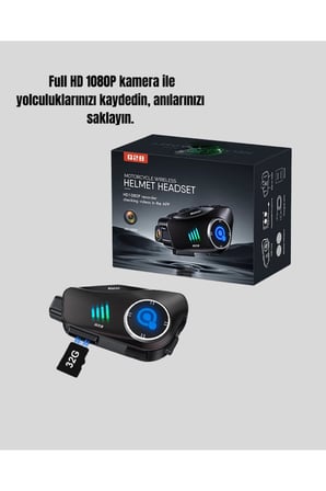 Q28 Kameralı Motosiklet Kask Kulaklık Bluetooth 5.3 Su Geçirmez 1080P HD Yeni Nesil