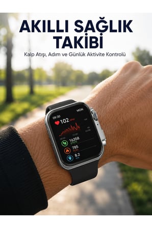RS12 PRO+ 2025 Serisi Uzun Şarj Süreli Garantili Full Ekranlı Özel Üretim Akıllı Saat – 2GB Hafıza, AMOLED, GPS, Sesli Arama Yeni Nesil