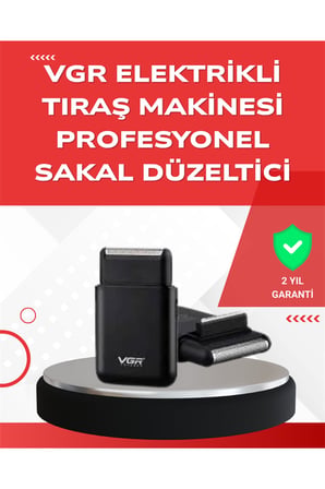 ABS Gövdeli Süper İnce Elektrikli Sakal Kesici – 45 dk Kablosuz Kullanım, Yanak Makası Dahil