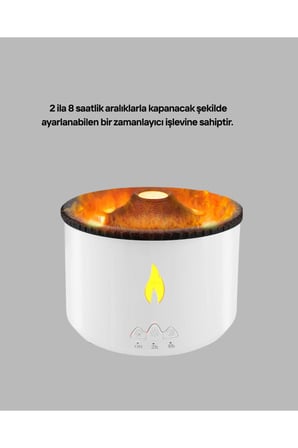 3D Alev Efektli Hava Nemlendirici – Uzaktan Kumandalı ve 8 Saat Çalışma Süreli Yeni Nesil