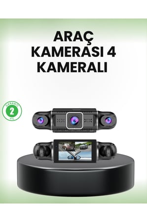 GPS’li 4 Kameralı Araç İç Dış Kayıt Sistemi 1080P WiFi Destekli