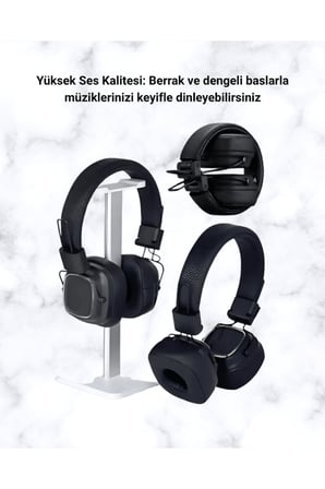 Bluetooth 5.3 Rainbow Işıklı Kulak Üstü Kablosuz Kulaklık Yeni Nesil