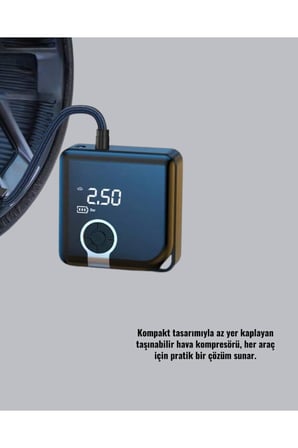 Kompakt Tasarımlı LED Işıklı Taşınabilir Diyafram Tip Kompresör Yeni Nesil