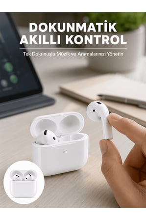Kaliteli Ucuz İOS ve Android Uyumlu TWS Bluetooth Kulaklık ANC Özelliği Yeni Nesil
