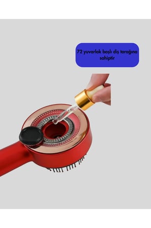 Mikro Akım Teknolojili Elektrikli Saç Masaj Fırçası Yağ Uygulamalı