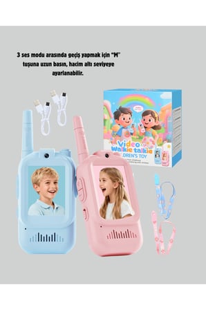 Çocuklar İçin Video Görüşmeli Walkie Talkie Uzun Mesafe İletişim