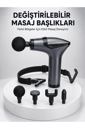 AKTÜEL 3in1 Taşınabilir Şarjlı Titreşimli Masaj Cihazı Çok Fonksiyonlu Yeni Nesil