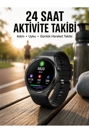 Akıllı Saat Bluetooth Bağlantılı Amoled Ekran Uyku ve Sağlık Takibi Yeni Nesil