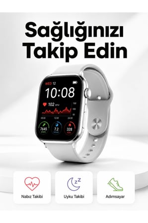 Yeni Nesil Akıllı Saat Adımsayar, GPS, Nabız Ölçer, Uyku ve Sağlık Takibi (Kopya)