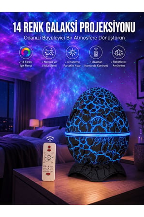 Yumurta Şeklinde Su Dalgalı Bluetooth Speaker Lamba Renkli Şarjlı Yeni Nesil
