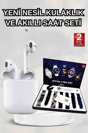 2025 Model Akıllı Saat ve 2.Nesil TWS Bluetooth Kulaklık Yüksek Ses Kaliteli Yeni Nesil