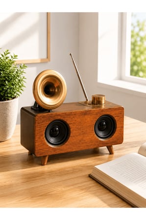 Nostaljik Radyo Bluetooth Bağlantılı Şarjlı Yüksek Ses Kaliteli Yeni Nesil