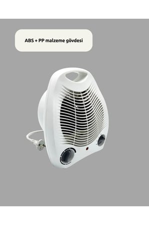Mini Elektrikli Isıtıcı 2000W – Termostatlı Fanlı Isıtma, Taşınabilir Tasarım