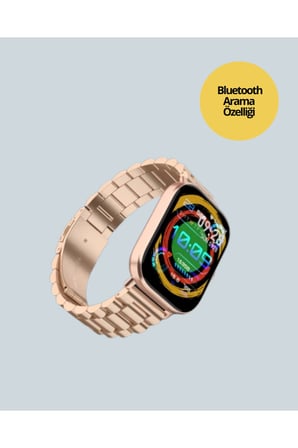 AMOLED Ekranlı Türkçe Menülü Akıllı Saat Bluetooth Görüşmeli