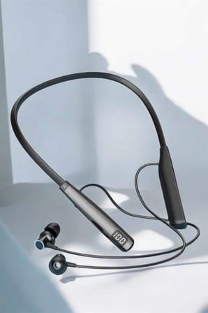 Dijital Göstergeli Kulak İçi Kablosuz Bluetooth Kulaklık Boyun Bantlı Yeni Nesil