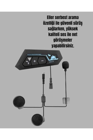 Bluetooth 5.0 Motosiklet Kask Kulaklık Eller Serbest ve Müzik Özellikli Yeni Nesil