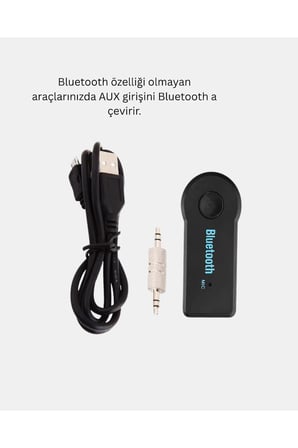 Bluetooth AUX Araç Kiti Eller Serbest Müzik Çalar Dahili Mikrofonlu