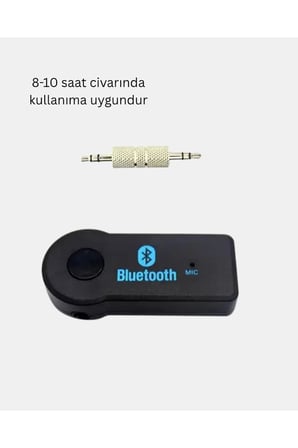 Bluetooth AUX Araç Kiti Eller Serbest Müzik Çalar Dahili Mikrofonlu