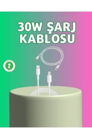 Orijinal Kalite 30W Type-C Lightning Hızlı Şarj Kablosu – 1.2m Dayanıklı