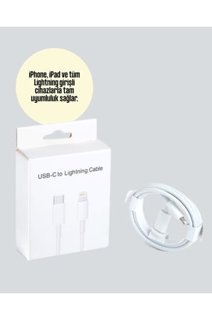 Orijinal Kalite 30W Type-C Lightning Hızlı Şarj Kablosu – 1.2m Dayanıklı