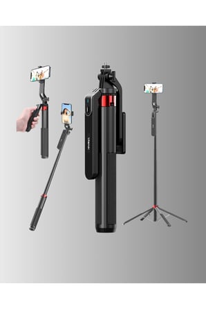 Tripodlu Selfie Çubuğu Uzaktan Kumandalı Canlı Yayın Uyumlu
