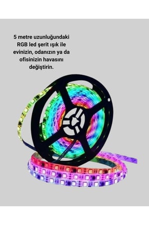 Kumandalı 5 Metre Şerit LED Dekoratif Aydınlatma